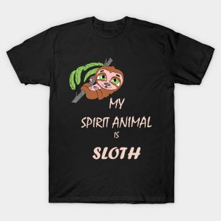 Funny Cute Spirit Animal Sloth T-Shirt